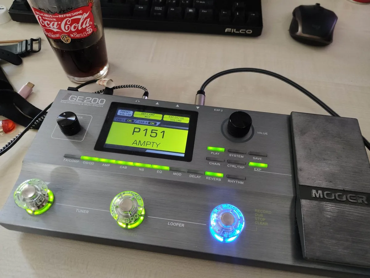 MOOER GE200(Version 2.0.3)今更レビュー。マルチエフェクターの観念が変わる