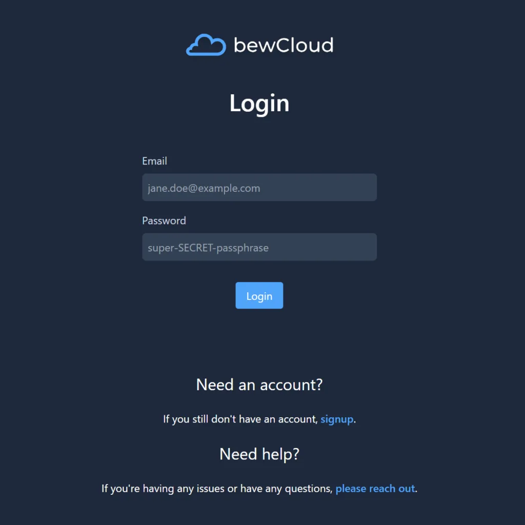 bewCloudを試してみる