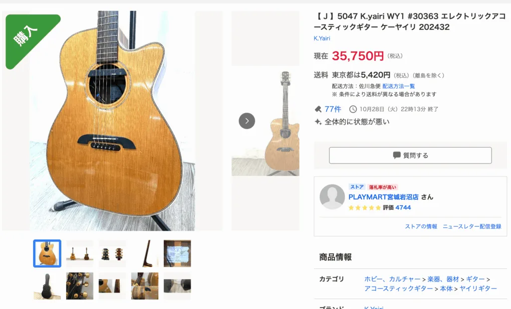 Yairi(Alvarez) WY-1を買った